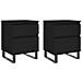 Comodini 2pz Neri 40x35x50 Cm In Legno Multistrato - Foto miniatura 2