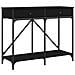 Tavolino Consolle Nero 100x39x78,5 Cm In Legno Multistrato - Foto miniatura 2