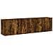 Mobili Tv A Parete 2pz Rovere Fumo 80x30x41 Cm - Foto miniatura 2