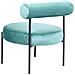 Velluto Poltrona Turchese Alpha - Foto miniatura 3