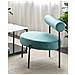 Velluto Poltrona Turchese Alpha - Foto miniatura 1