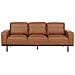 Divano 3 Posti Sovik Pelle Sintetica Marrone - Foto miniatura 6