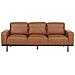 Divano 3 Posti Sovik Pelle Sintetica Marrone - Foto miniatura 9