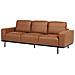 Divano 3 Posti Sovik Pelle Sintetica Marrone - Foto miniatura 10