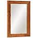 Specchio Da Bagno 50x70 Cm In Legno Massello Di Acacia E Vetro - Foto miniatura 1