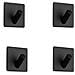 Ganci Adesivi Invisibili Ganci Da Parete Quadrati In Acciaio Inossidabile (confezione Da 4) Black - Foto miniatura 1