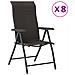 Sedie Pieghevoli da Giardino 8 pz Nere in Polyrattan - Foto miniatura 1