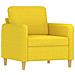 Poltrona Giallo Chiaro 60 Cm In Tessuto - Foto miniatura 2