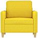 Poltrona Giallo Chiaro 60 Cm In Tessuto - Foto miniatura 3