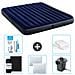 Set Materassino Gonfiabile - 203x183x25 Cm - Blu - Include Accessori Coordinati Cb6 - Foto miniatura 1
