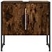 Mobile Lavabo Bagno Rovere Fumo 60x33x60 Cm Legno Multistrato - Foto miniatura 4