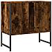 Mobile Lavabo Bagno Rovere Fumo 60x33x60 Cm Legno Multistrato - Foto miniatura 7