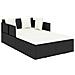 Lettino con Cuscini Nero 182x118x63 cm in Polyrattan - Foto miniatura 1