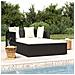 Lettino con Cuscini Nero 182x118x63 cm in Polyrattan - Foto miniatura 2