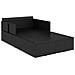 Lettino con Cuscini Nero 182x118x63 cm in Polyrattan - Foto miniatura 6