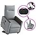 Poltrona Alzapersona Massaggi Reclinabile Grigio Chiaro Tessuto - Foto miniatura 9