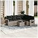 Set Divani da Giardino 7pz con Cuscini Grigio Chiaro Polyrattan - Foto miniatura 2