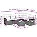 Set Divani da Giardino 7pz con Cuscini Grigio Chiaro Polyrattan - Foto miniatura 3