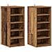 Scarpiere 2 pz Legno Antico 32x35x70 cm in Legno Multistrato - Foto miniatura 1
