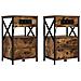 Armadio da Notte con cassetto 2 pcs Rovere fumo 40 x 31 x 60 cm - Foto miniatura 1