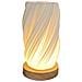 Lampada Da Tavolo Dimmerabile Usb Con Base In Legno - Lampada Da Comodino In Stile Nordico - Foto miniatura 1