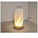 Lampada Da Tavolo Dimmerabile Usb Con Base In Legno - Lampada Da Comodino In Stile Nordico - Foto miniatura 3
