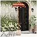 Parasol con Base Rosso e Marrone 250 cm Cotone e Legno - Foto miniatura 3
