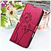 Custodia A Portafoglio Per Iphone 17 Pro Max Premium Design Fiori Farfalla, Rosso - Foto miniatura 4