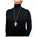 Collana Lunga, Design Argento, Placcato Ottone, 80 Cm - Foto miniatura 3