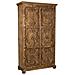 Armadio In Legno Fatto A Mano Marrone 102x44x183h - Foto miniatura 1