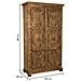 Armadio In Legno Fatto A Mano Marrone 102x44x183h - Foto miniatura 5