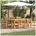 Set da Pranzo per Giardino 9 pcs Marrone Legno di teak solido - Foto miniatura 2