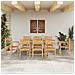 Set da Pranzo per Giardino 9 pcs Marrone Legno di teak solido - Foto miniatura 4