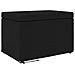 Pouf Nero 61 x 41 x 40 cm Tessuto e Legno Ingegnerizzato - Foto miniatura 1