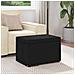 Pouf Nero 61 x 41 x 40 cm Tessuto e Legno Ingegnerizzato - Foto miniatura 3