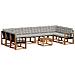 Set di divani da esterno 11 pcs Grigio Naturale e Chiaro - Foto miniatura 1