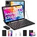 Tab A9 Android 15 Tablet con Tastiera, Tablet 10 Pollici Gemini AI, Con tastiera /stilo /custodia, 1280 * 800 HD IPS, 12GB (3GB+9GB) RAM + 64GB ROM, 6580mAh, WiFi 5, Doppia Speaker, 8MP+5MP, Tablet in Offerta Face ID /OTG - Foto miniatura 1