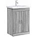 Mobiletto da Bagno Sotto Lavabo Sonoma grigio - Foto miniatura 2