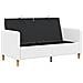 Divano con Storage Bianco 152 x 78 x 87 cm Poliestere - Foto miniatura 4