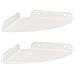 Mensola sospesa con lo scaffale 2 pcs Bianco 18 x 18 x 2 cm - Foto miniatura 1