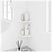 Mensola sospesa con lo scaffale 2 pcs Bianco 18 x 18 x 2 cm - Foto miniatura 4