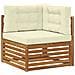 Set di divani da esterno con cuscino 7 pcs Naturale e Crema - Foto miniatura 5