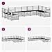 Set di divani da esterno 10 pcs Bianco 363 x 187,5 x 73 cm - Foto miniatura 6