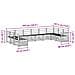 Set di divani da esterno 10 pcs Bianco 363 x 187,5 x 73 cm - Foto miniatura 7