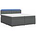 Letto box spring con materasso Grigio Scuro 200 x 200 cm - Foto miniatura 1