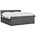 Letto box spring con materasso Grigio Scuro 200 x 200 cm - Foto miniatura 3