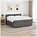 Letto box spring con materasso Grigio Scuro 200 x 200 cm - Foto miniatura 4