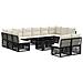 Set Divano da Giardino 13 pz Nero polyrattan - Foto miniatura 1