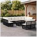 Set Divano da Giardino 13 pz Nero polyrattan - Foto miniatura 9