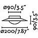 Side Small Nera E Rame 62135, Plafoniera - Foto miniatura 2